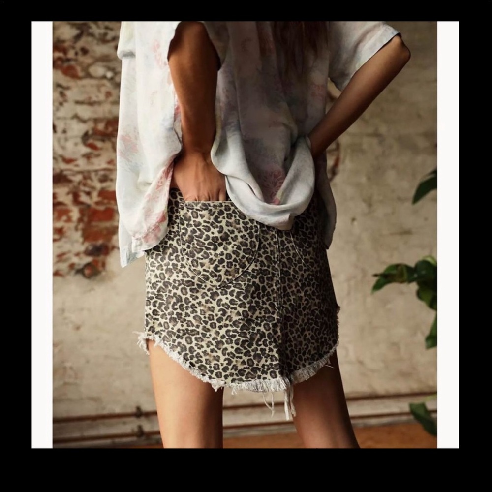 Free People Mini Jean Skirt size 29